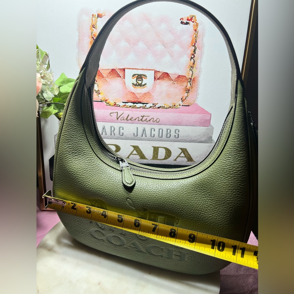 Coach Carmen Shoulder BagForest Green Leather Hobo Bag NWOT - Picture 13 of 14
